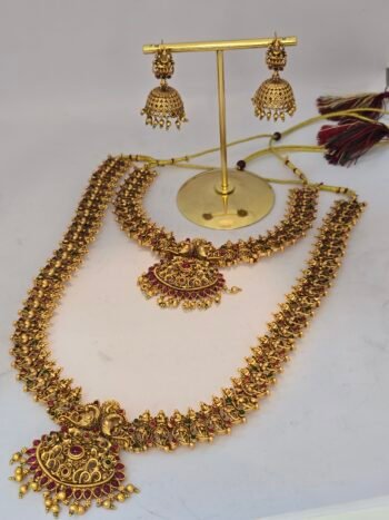 Matte Lakshmi Mango Neck Har set